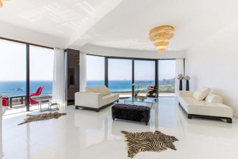 Kissamos Kreta, Kissamos: Luxusvilla mit 180°-Panoramablick auf das Meer Haus kaufen